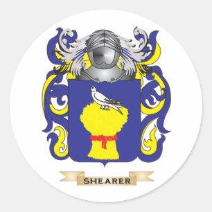 Pegatina Redonda Escudo de armas (reposo familiar)