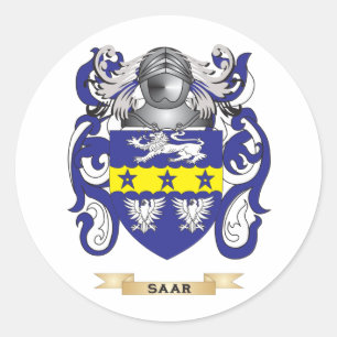 Pegatina Redonda Escudo de armas (reposo familiar)