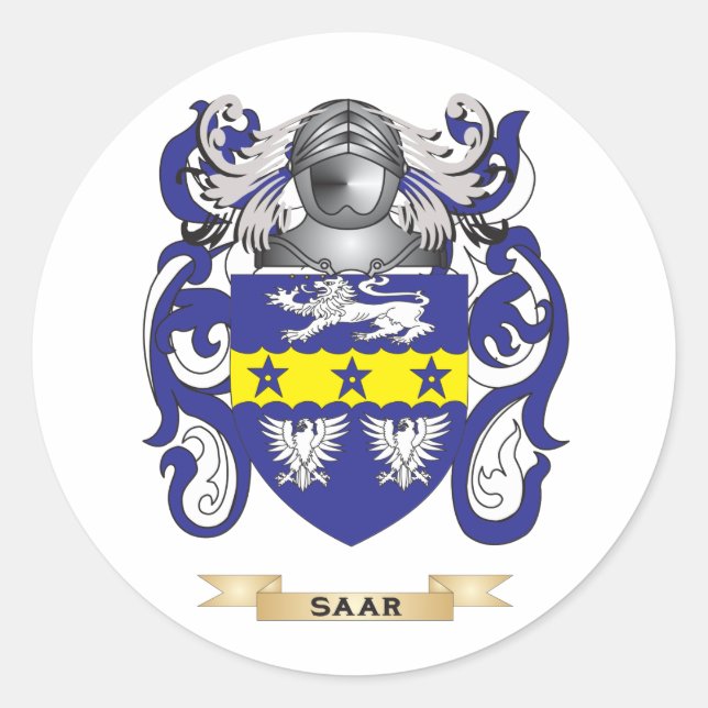 Pegatina Redonda Escudo de armas (reposo familiar) (Anverso)