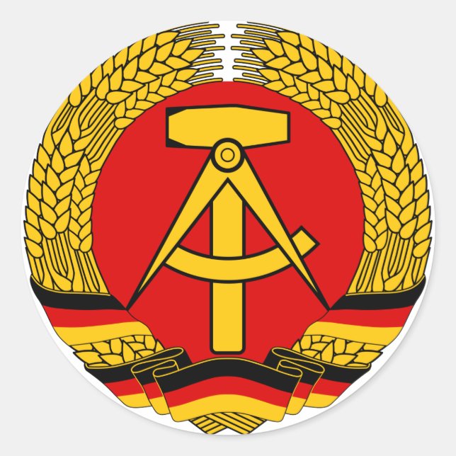 Pegatina Redonda Escudo de armas Símbolo herálgico oficial de Alema (Anverso)