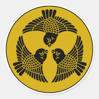 Pegatina Redonda Escudo de espárragos de Japón