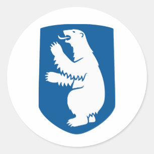 Pegatina Redonda Escudo de Groenlandia