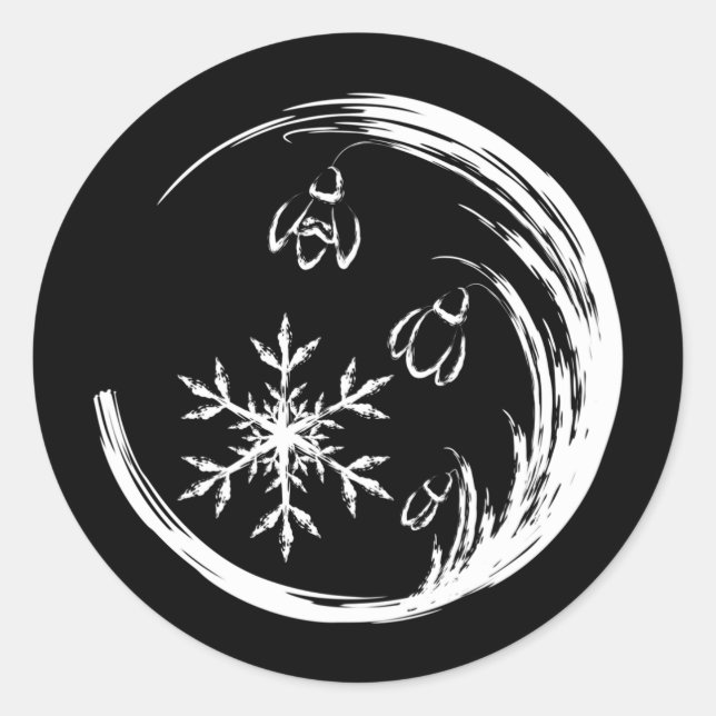 Pegatina Redonda Escudo de invierno (Anverso)