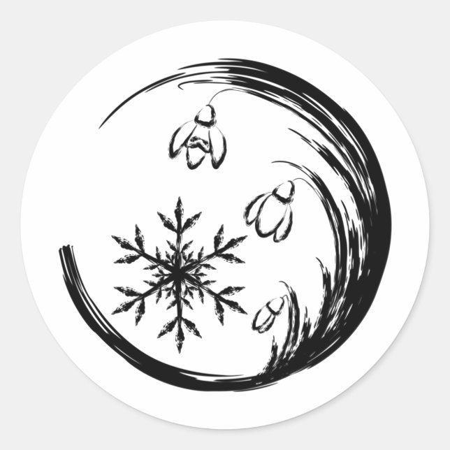 Pegatina Redonda Escudo de invierno (Anverso)