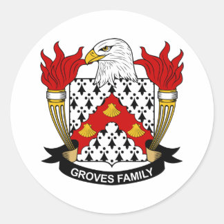 Pegatina Redonda Escudo de la familia de las arboledas