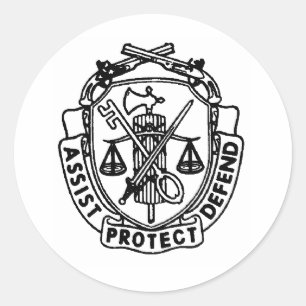 Pegatina Redonda escudo de la P.M.