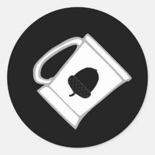 Pegatina Redonda Escudo de la Población del Condado de Mugmort