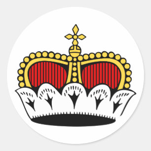 Pegatina Redonda Escudo de Liechtenstein