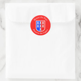 Pegatina Redonda Escudo de los sajones de Transilvania