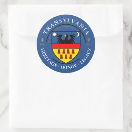 Pegatina Redonda Escudo de los sajones de Transilvania