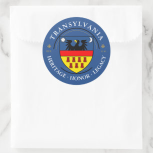 Pegatina Redonda Escudo de los sajones de Transilvania