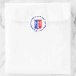 Pegatina Redonda Escudo de los sajones de Transilvania