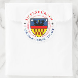 Pegatina Redonda Escudo de los sajones de Transilvania