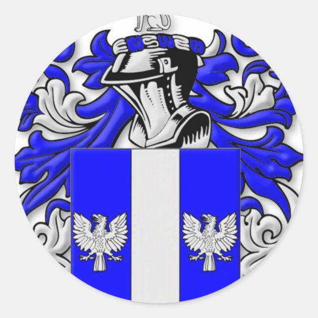 Pegatina Redonda Escudo de madera (Anverso)