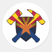 Escudo de martillo de roca del geólogo - Bandera e