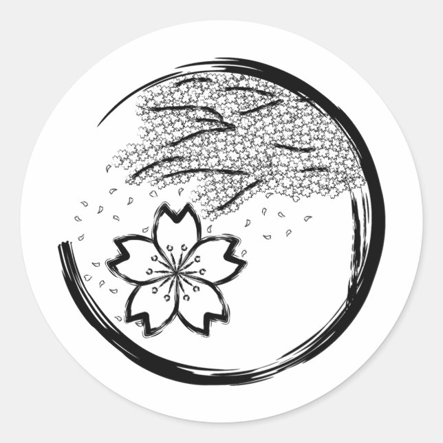 Pegatina Redonda Escudo de primavera (Anverso)