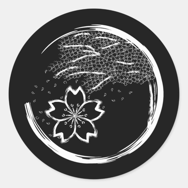 Pegatina Redonda Escudo de primavera (Anverso)