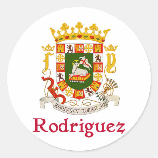 Pegatina Redonda _ Escudo de Puerto Rico