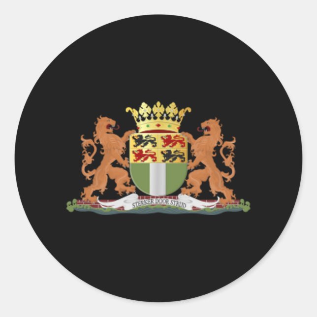 Pegatina Redonda Escudo de Rotterdam (Anverso)
