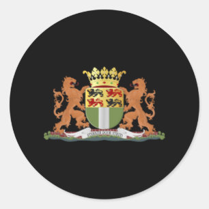 Pegatina Redonda Escudo de Rotterdam