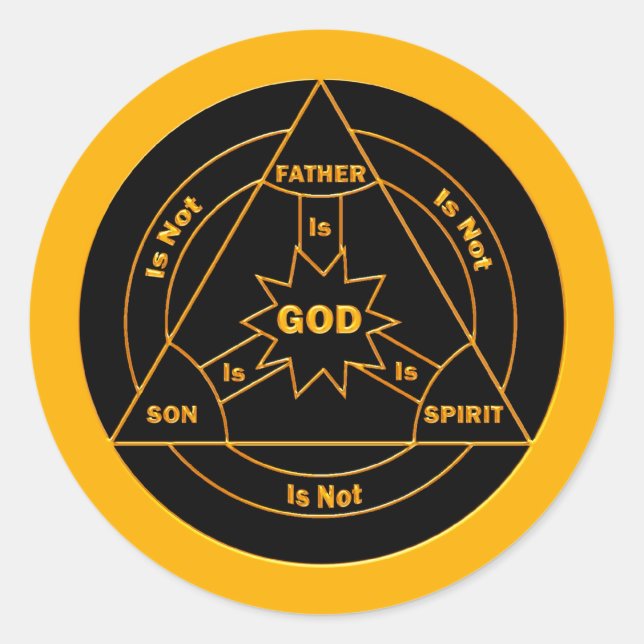 Pegatina Redonda Escudo de trinidad (Anverso)