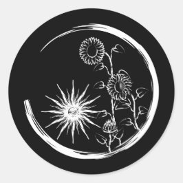 Pegatina Redonda Escudo de verano