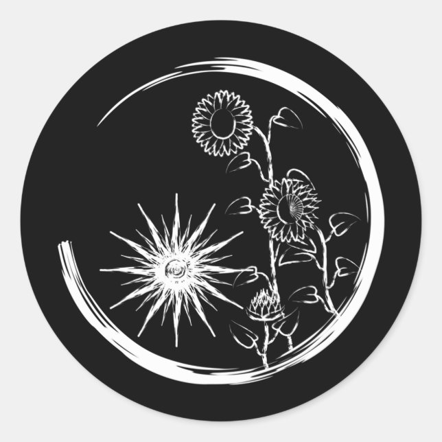 Pegatina Redonda Escudo de verano (Anverso)