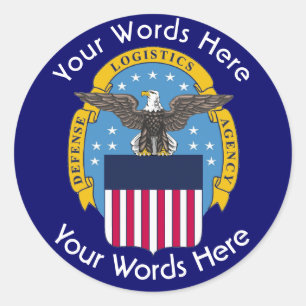 Pegatina Redonda Escudo DIA de la Agencia Logística de Defensa