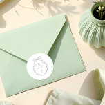 Pegatina Redonda Escudo Monograma de moda con banda verde dibujada<br><div class="desc">Añada un toque personal de elegancia a los detalles de su boda con nuestro exquisito pegatina boda de arcos y votos. Con un delicado arco de coqueta a mano y un diseño de escudo de cinta y hoja monograma, este encantador pegatina ofrece una combinación perfecta de sofisticación y romanticismo. Personalizable...</div>