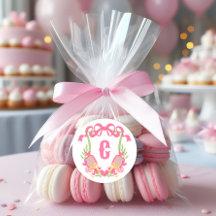 Escudo Monograma de remo rosa y verde de pellebol