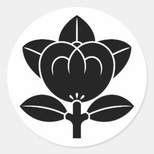 Pegatina Redonda [Escudos de familia] Flor de Tachibana