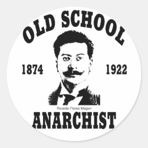 Pegatina Redonda Escuela antigua — Ricardo Flores Magón