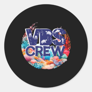 Pegatina Redonda Escuela Bíblica de Vacaciones de Vbs Crew Scu Vbs 