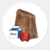 Escuela Brown Bag Sack Lunch Lady Maestra Apple