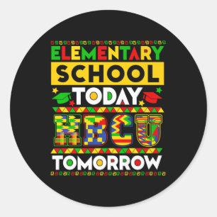 Pegatina Redonda Escuela Primaria Futura Hbcu Grad Hoy Hbcu Tomo