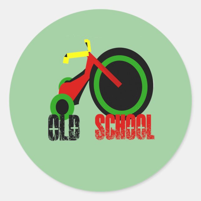 Pegatina Redonda Escuela secundaria (Anverso)