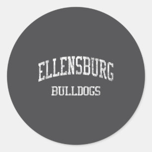 Pegatina Redonda Escuela Secundaria Ellensburg Hs Ellensburg Wa Vin