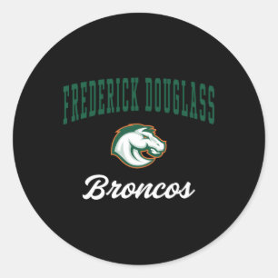 Pegatina Redonda Escuela secundaria Frederick Douglass Broncos
