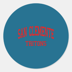 Pegatina Redonda escuela secundaria san clemente hs san clemente ca
