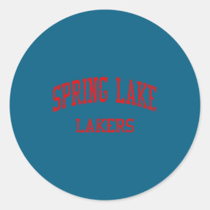 Pegatina Redonda Escuela secundaria spring lake hs spring lake mi v