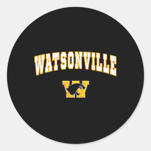 Pegatina Redonda Escuela Secundaria Watsonville Wildcatz C2