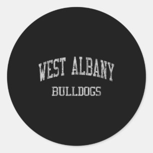 Pegatina Redonda Escuela Secundaria West Albany Hs Albany Or Vintag