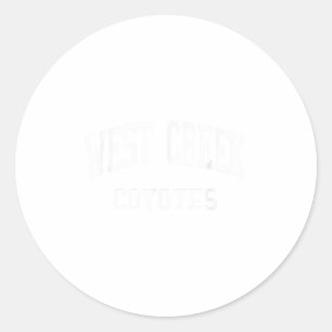 Pegatina Redonda Escuela Secundaria West Creek Hs Clarksville Tn Re