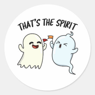 Pegatina Redonda Ese es el divertido ardid fantasma de Halloween