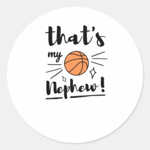 Pegatina Redonda Ése es mi baloncesto sobrino