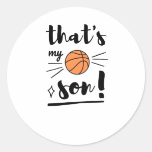 Pegatina Redonda Ése es mi hijo baloncesto