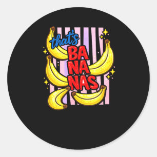 Pegatina Redonda Ese es un juego de palabras de comida de frutas de