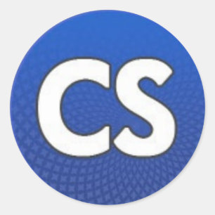 Pegatina Redonda Esfera azul CS