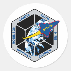 Pegatina Redonda Esfuerzo del STS 130