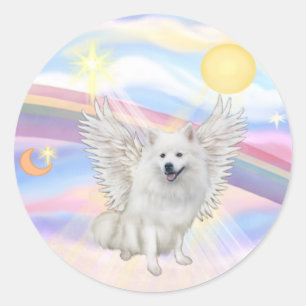 Pegatina Redonda Eskimo Spitz